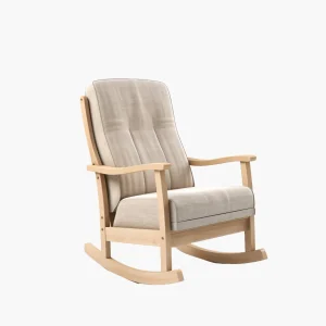 product-10 Modern Wooden Rocking Chair with Cushioned Seat