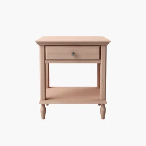 product-14 Modern Wooden Nightstand with Drawer and Open Shelf