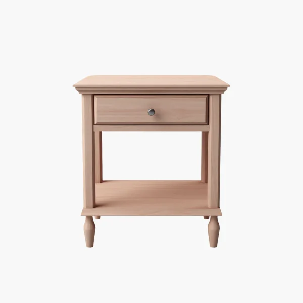 product-14 Modern Wooden Nightstand with Drawer and Open Shelf
