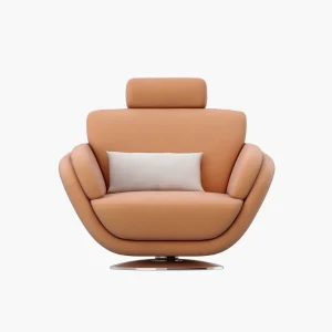 Modern Upholstered Accent Chair with Wooden Legs